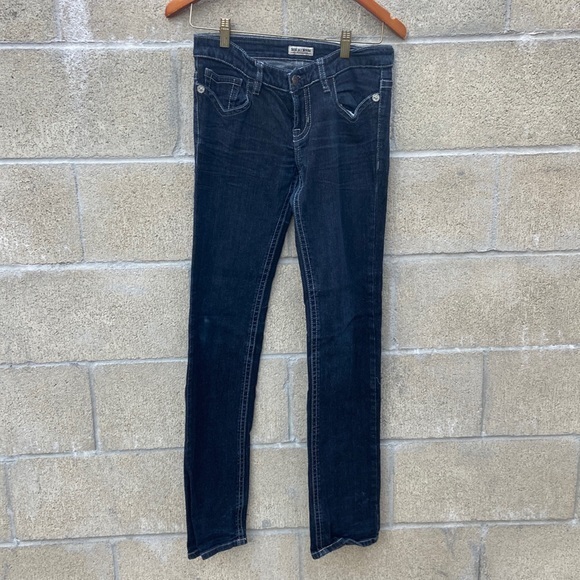 MEK Denim Harrison straight leg jean with embellished flap pocket size 26x34 - Picture 2 of 8